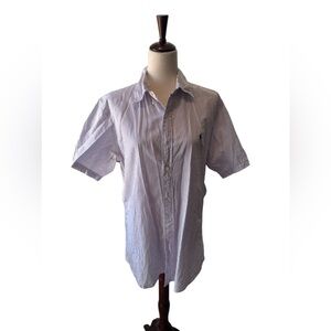 Polo Men’s Shirt L Purple and White